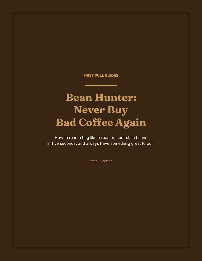 BEAN HUNTER guide cover — Never Buy Bad Coffee Again