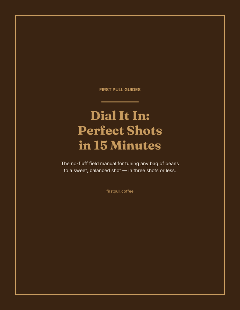 DIAL IT IN guide cover — Perfect Shots in 15 Minutes